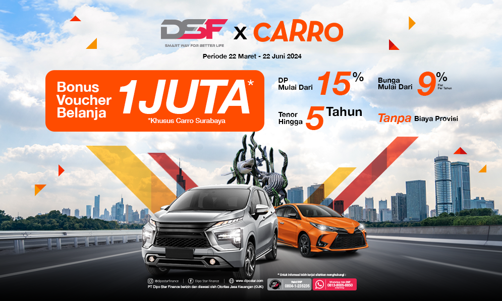 Showroom Event CARRO Hadir dengan Pembiayaan Mobil Bekas yang menggiurkan dari DSF!