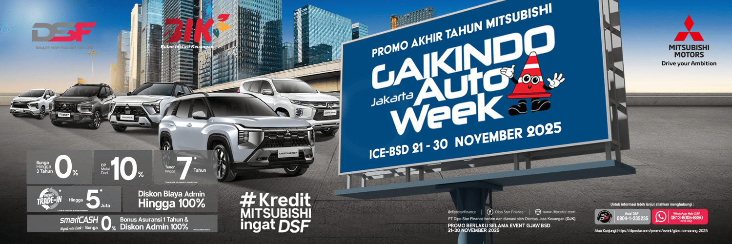 Promo Mitsubishi dari DSF di GJAW 2025: DP Rendah atau Bunga Mulai 0%