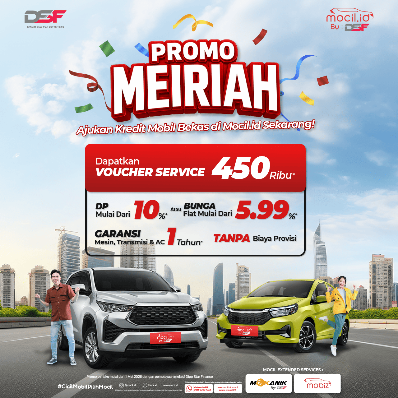 Promo Meiriah Kredit Mobil Bekas di Mocil.id Bunga Mulai dari 5,99%