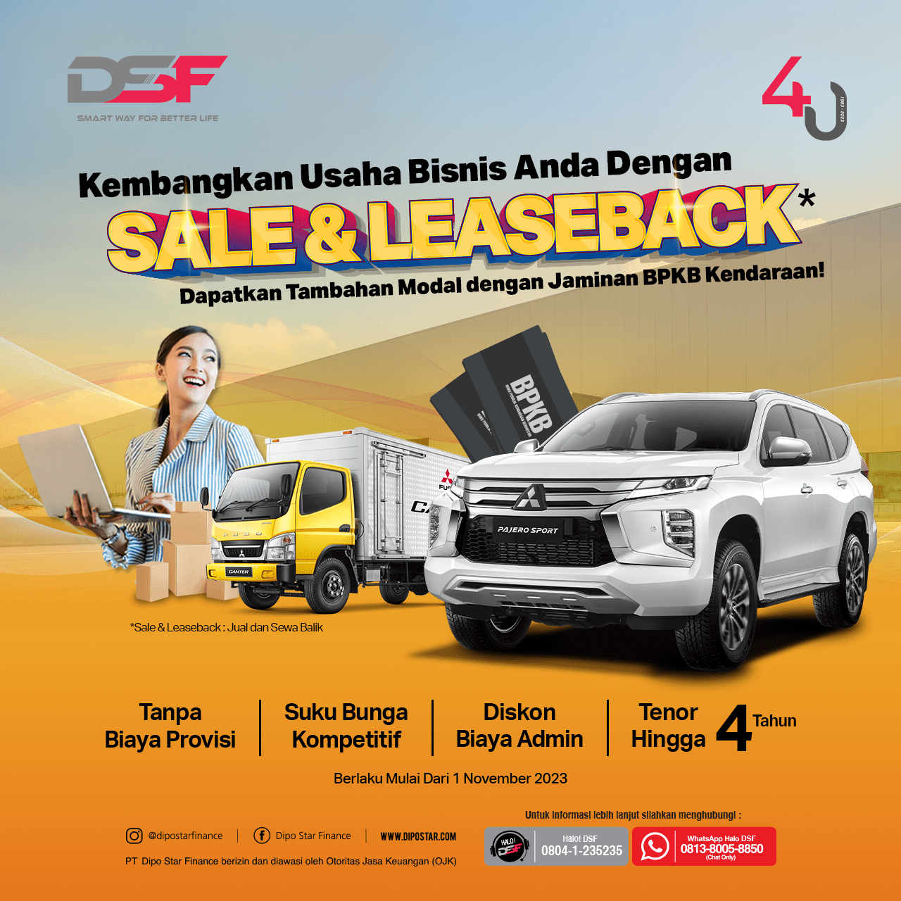 Kembangkan usaha dengan tambahan modal dari DSF!